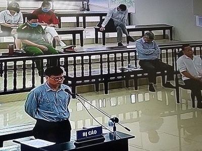 Quang cảnh phiên tòa phúc thẩm.