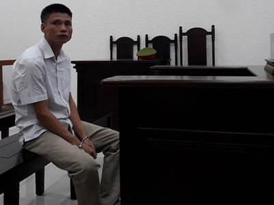 Bị cáo tại tòa.