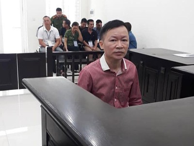 Bị cáo tại tòa.