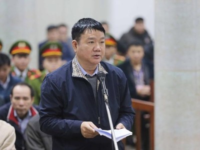 Ông Đinh La Thăng tại phirn tòa năm 2019.