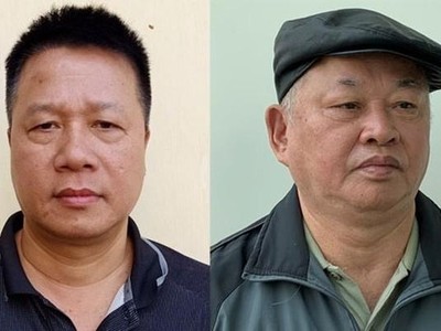 Bị can Trần Quang Tiến (trái) và Đào Quốc Việt. Ảnh: Bộ Công an.