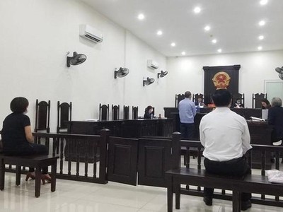 Bị cáo tại tòa.