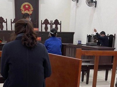 Bị cáo tại tòa.