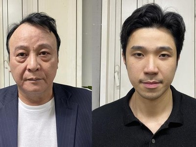 Bị can Đỗ Anh Dũng (trái) và Đỗ Hoàng Việt. Ảnh: Bộ Công an.