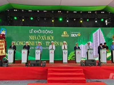 Lễ khởi động dự án xây dựng nhà ở xã hội, do Công ty CP Chương Dương Homeland tổ chức tại phường Long Bình Tân, TP. Biên Hòa (Đồng Nai).