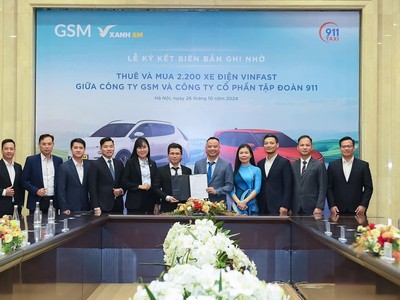 Tập đoàn 911 (NO1) tiến thêm bước nữa để tham gia lĩnh vực taxi điện