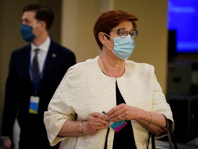 Bộ trưởng Ngoại giao Úc Marise Payne trong một chuyến thăm trụ sở Liên hợp quốc ở New York.