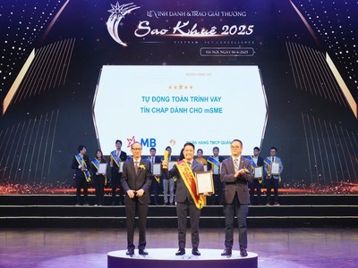 BIZ MBBank (MBB) giành 3 giải Sao Khuê nhờ công nghệ AI và dữ liệu lớn
