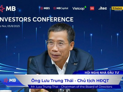 Ông Lưu Trung Thái, Chủ tịch HĐQT MB chủ trì hội nghị