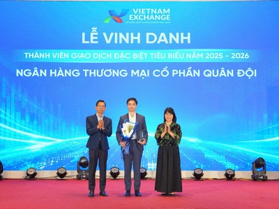 MB được VNX vinh danh là thành viên có nhiều đóng góp cho hoạt động của thị trường chứng khoán.