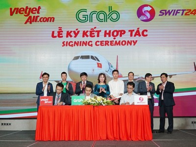 Vietjet, Swift247 và Grab hợp tác toàn diện nhằm phát triển các giải pháp kết nối di chuyển và giao nhận
