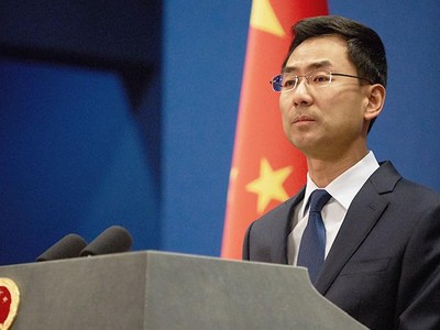 Phát ngôn viên của Bộ Ngoại giao Trung Quốc Geng Shuang. Ảnh: TASS.