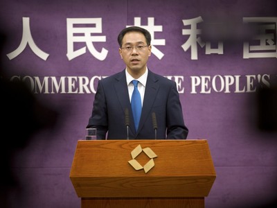 Gao Feng, phát ngôn viên Bộ Thương mại Trung Quốc. Ảnh: SCMP.