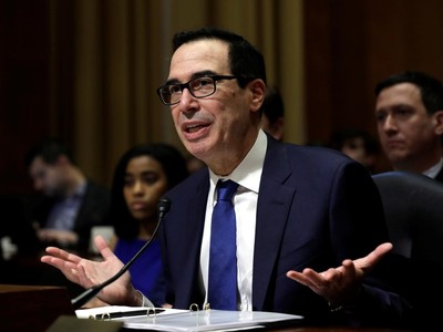 Bộ trưởng Tài chính Steven Mnuchin. Ảnh: Reuters.