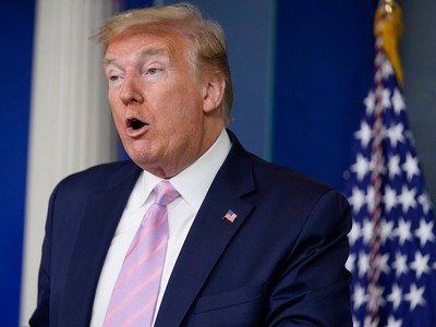 Tổng thống Mỹ Donald Trump tại buổi họp báo ngày 10/4 ở Nhà Trắng. Ảnh: AP.