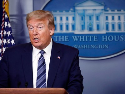Tổng thống Mỹ Donald Trump tại cuộc họp báo ở Nhà trắng ngày 21/4. Ảnh: AP.