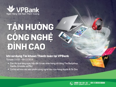 Nhiều phần quà dành tặng khách hàng mở thẻ tại VPBank