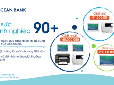 OceanBank: Tìm được chủ nhân giải thưởng chương trình “Tiếp sức doanh nghiệp 90+” 