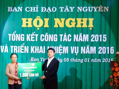 Vietcombank sẽ dành gần 450 tỷ đồng cho 5 dự án phát triển tại Tây Nguyên