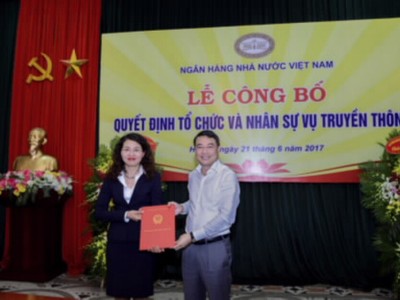 Công bố quyết định tổ chức và nhân sự Ngân hàng Nhà nước