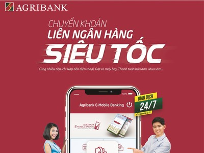 Agribank E-Mobile Banking đơn giản hóa chuyển tiền liên ngân hàng