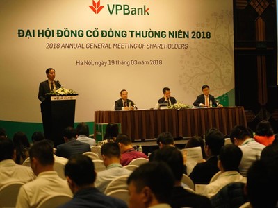 ĐHCĐ VPBank: Nếu năm 2018 đạt kế hoạch, năm 2019 sẽ chia cổ phiếu thưởng và cổ tức 67%