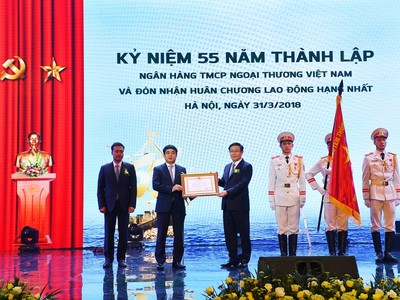 Thống đốc giao 2 nhiệm vụ cho Vietcombank nhân kỷ niệm 55 năm thành lập