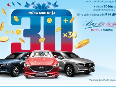 Cơ hội trúng 3 xe ô tô Mazda CX5 khi giao dịch với VietinBank