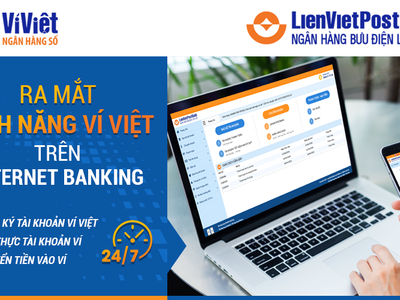 LienVietPostBank ra mắt tính năng Ví Việt trên Internet Banking