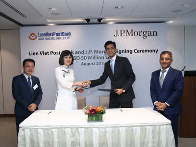 LienVietPostBank vay 50 triệu USD từ Ngân hàng JPMorgan Chase