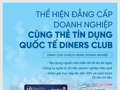 Ngập tràn ưu đãi từ thẻ tín dụng quốc tế VietinBank Diners Club