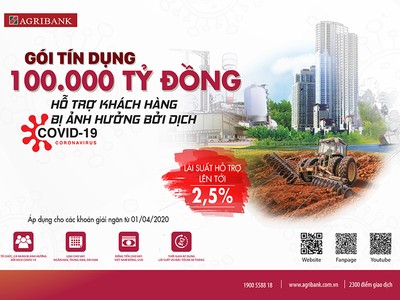 100.000 tỷ đồng Agribank dành hỗ trợ khách hàng bị ảnh hưởng dịch Covid-19