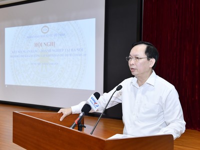 Phó Thống đốc NHNN Đào Minh Tú phát biểu tại Hội nghị.