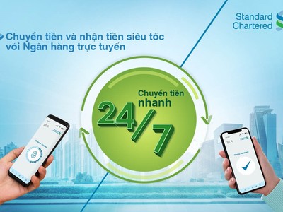 Standard Chartered Việt Nam triển khai dịch vụ chuyển tiền liên ngân hàng 24/7 và dịch vụ thu tiền sử dụng mã QR