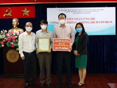 BIDV ủng hộ TP. Hồ Chí Minh 10 tỷ đồng phòng, chống dịch Covid-19