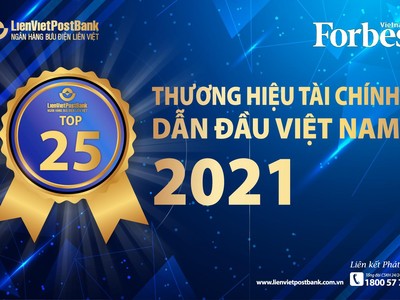 LienVietPostBank lọt Top 25 Thương hiệu Tài chính dẫn đầu năm 2021