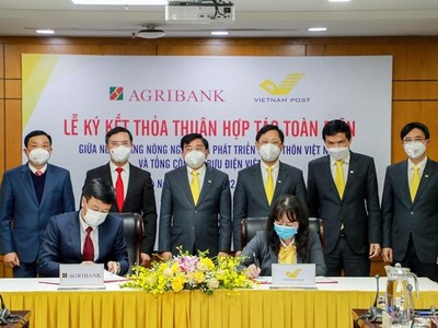 Agribank và Vietnam Post ký kết thỏa thuận hợp tác toàn diện
