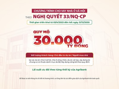 Agribank: Ngân hàng đầu tiên chính thức công bố triển khai chương trình tín dụng ưu đãi lãi suất nhà ở xã hội