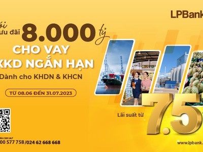 LPBank xây dựng chính sách ưu đãi giảm lãi suất cho vay hạn mức 5.000 tỷ đồng đối với khách hàng doanh nghiệp và 3.000 tỷ đồng đối với khách hàng cá nhân.