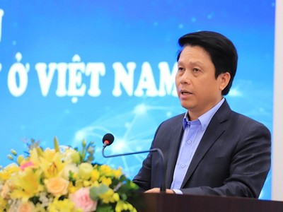 Ông Phạm Tiến Dũng, Phó Thống đốc Ngân hàng Nhà nước (NHNN) phát biểu tại Hội thảo