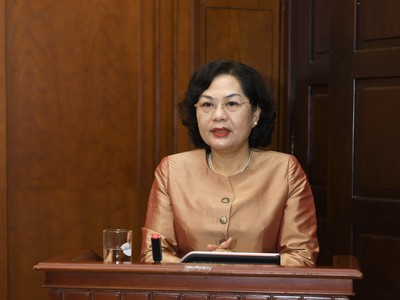 Thống đốc NHNN Việt Nam Nguyễn Thị Hồng phát biểu tại Hội nghị