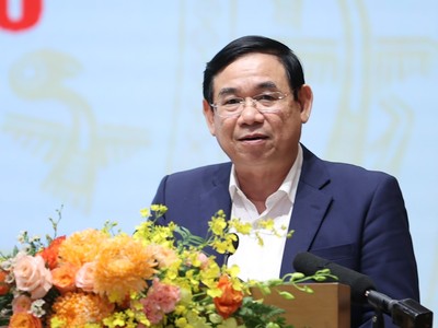 Ông Phan Đức Tú, Chủ tịch HĐQT BIDV, phát biểu tại Hội nghị.