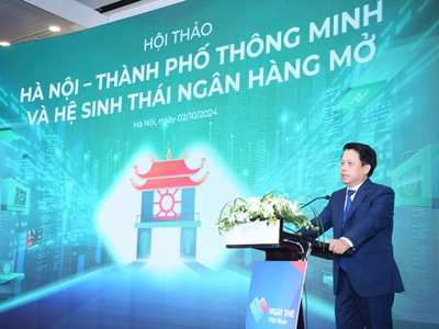 Ông Phạm Tiến Dũng, Phó Thống đốc Ngân hàng Nhà nước phát biểu tại Hội thảo