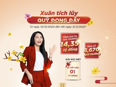 Trúng 1 tỷ đồng với “Xuân tích lũy - Quỹ đong đầy” của Agribank