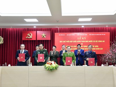 Ký kết quy chế phối hợp công tác giữa Kiểm toán Nhà nước và Bộ Công an