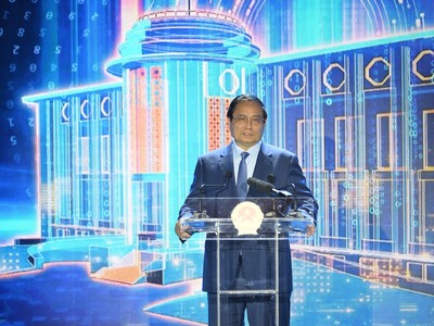 Thủ tướng Chính phủ Phạm Minh Chính - Trưởng ban chỉ đạo của Chính phủ về phát triển khoa học công nghệ, đổi mới sáng tạo, chuyển đổi số và Đề án 06 phát biểu tại sự kiện.