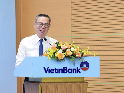 Ông Trần Minh Bình, Chủ tịch HĐQT VietinBank phát biểu tại sự kiện