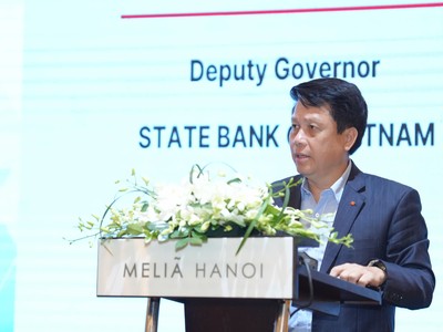 Phó Thống đốc NHNN Phạm Tiến Dũng chia sẻ tại Tọa đàm “Tăng cường năng lực quản trị rủi ro, nâng cao chất lượng tín dụng với mô hình xếp hạng, chấm điểm tín dụng áp dụng công nghệ mới”