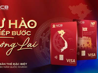 Thẻ tín dụng NCB Visa Platinum Tự Hào là phiên bản đặc biệt ra mắt vào những ngày đất nước kỷ niệm 80 năm Quốc Khánh