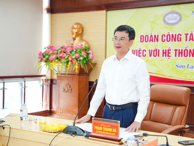 Phó Thống đốc Phạm Thanh Hà phát biểu tại buổi làm việc với hệ thống ngân hàng khu vực 3.